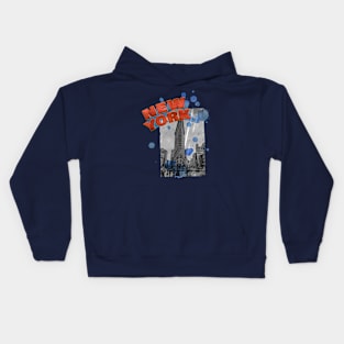 New York Drip - Red/Blue Kids Hoodie